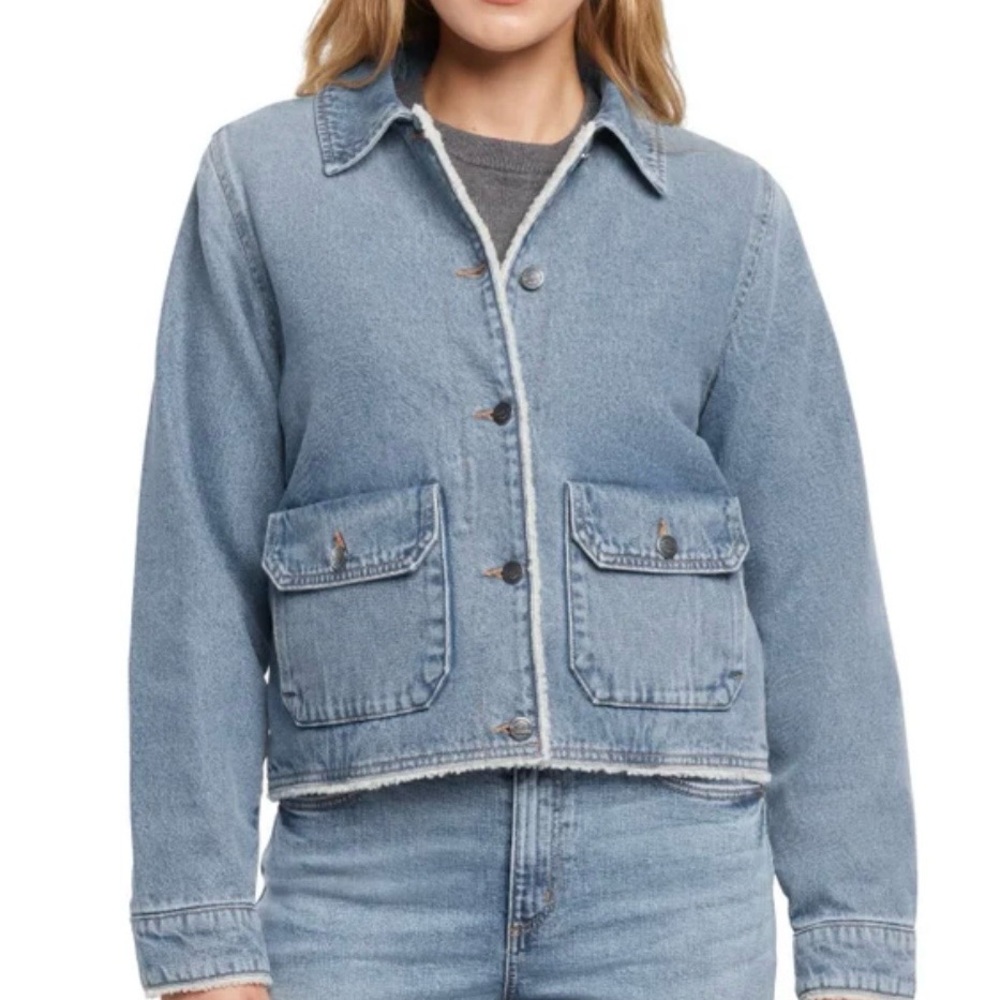 NEW Woolrich Trucker Jean Jacket Blue {Large}